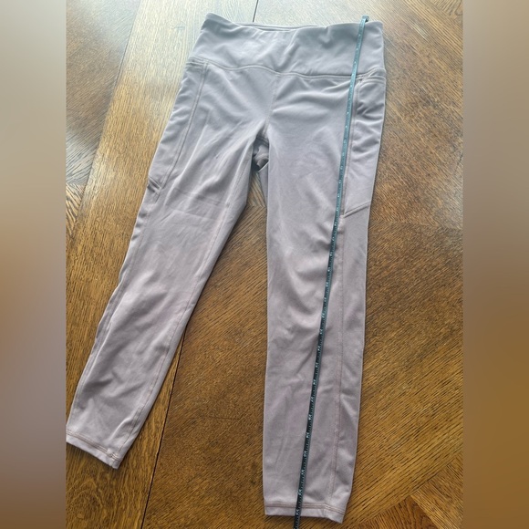 Gaiam Mauve Lavender High-Waisted Yoga Workout Leggings Size Medium - Picture 9 of 11